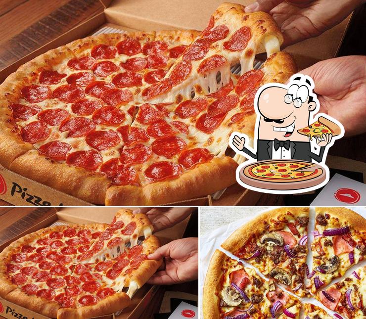 A Pizza Hut, vous pouvez commander des pizzas