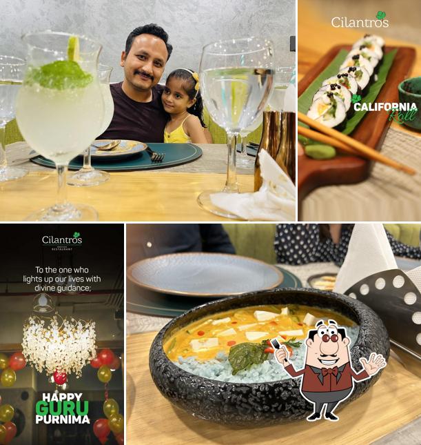 Food at Cilantro's Global Cuisine Restaurant