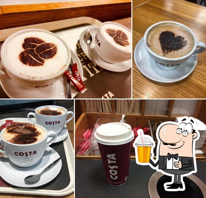 Enjoy a drink at Costa Coffee