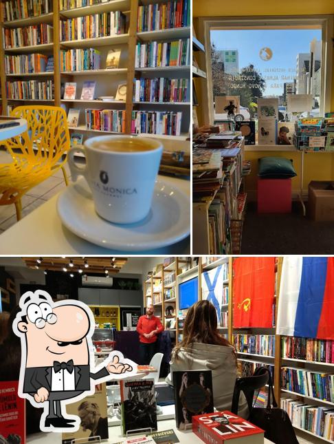 O interior do Dom Quixote Livraria & Cafeteria