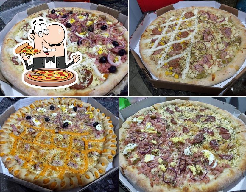 Escolha diferentes tipos de pizza