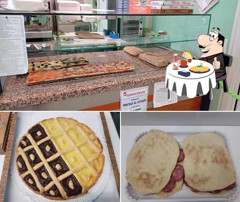 Prova un hamburger a PizzAgriUm agri pizzeria, torta al testo, caffetteria