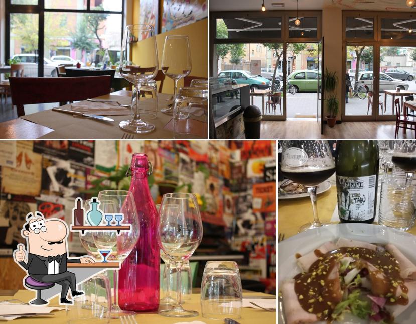 Dai un’occhiata alla foto che raffigura la interni e bevanda di Trattoria Sanacore