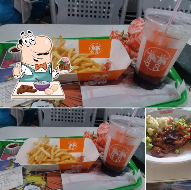 Giraffas serve uma escolha de sobremesas