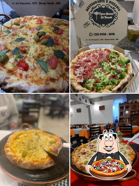 Peça pizza no Espaço Gourmet Sol Nascente