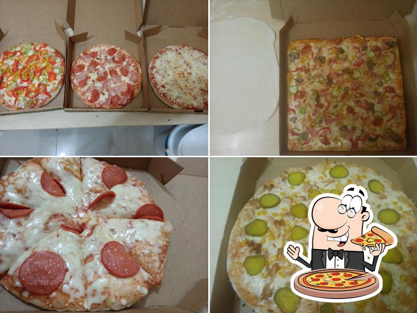 En il Leone pizzeria cafeteria, puedes probar una pizza