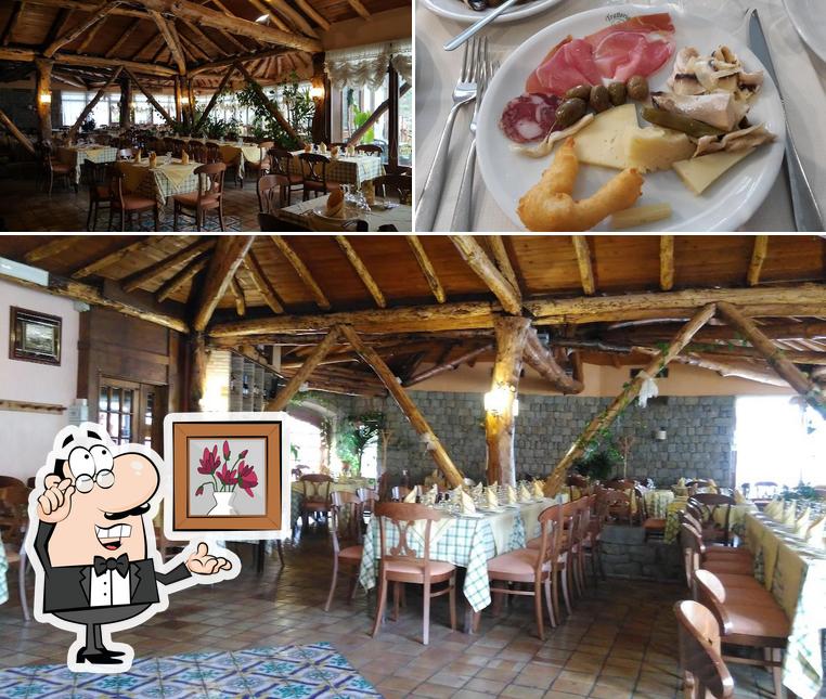 Dai un’occhiata alla foto che raffigura la interni e cibo di Ristorante Angelo Borrello