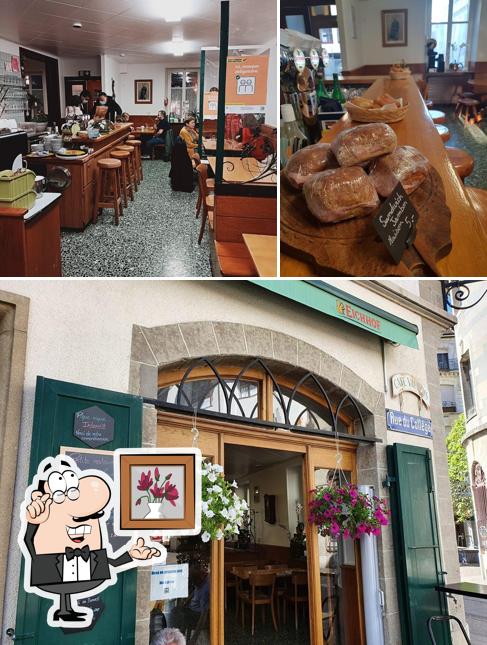 La interni e cibo del ristorante