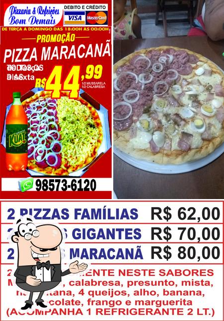 Here's an image of Pizzaria “Bom Demais”