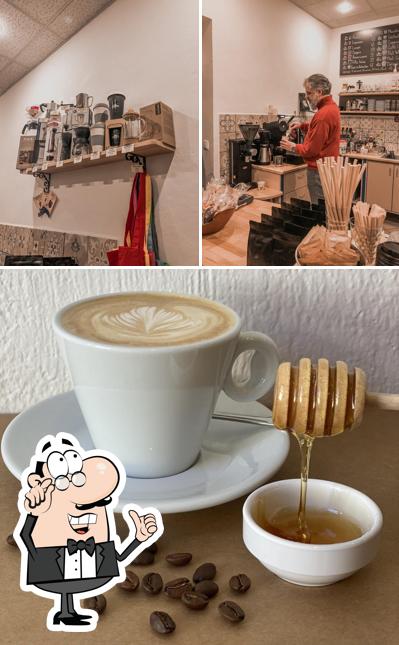 The photo of interior and beverage at Caffè Stella