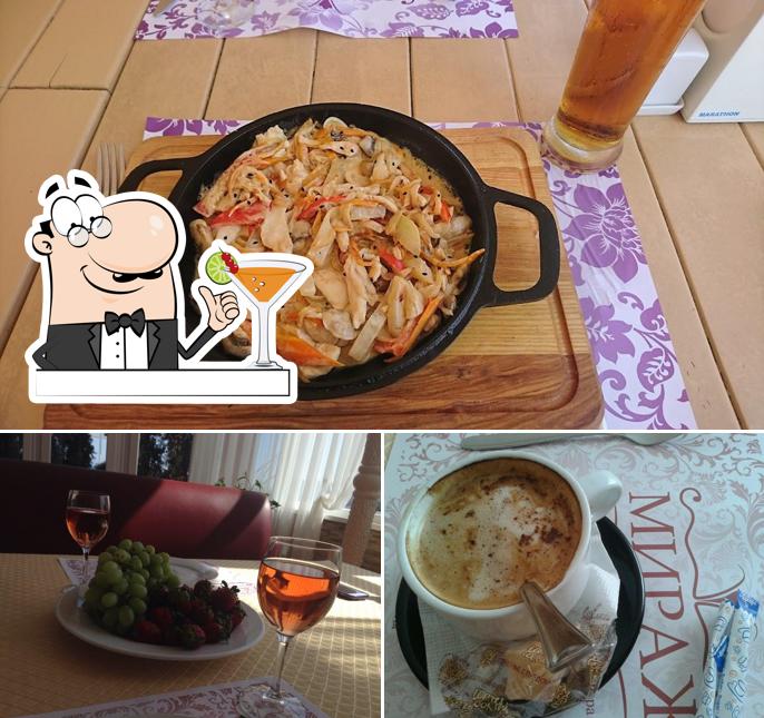 Estas son las fotos que muestran bebida y comida en Restoran Mirazh