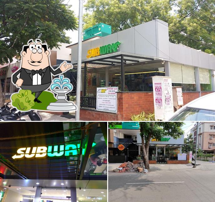 The exterior of Subway