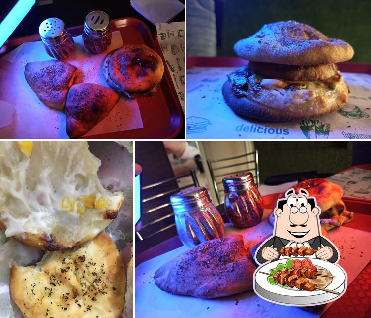 Meals at fire bake pizza