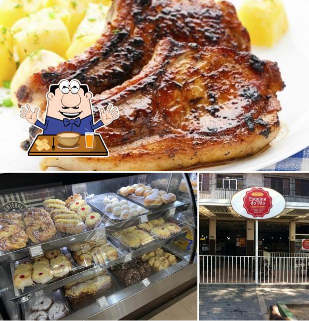 Entre diferentes coisas, comida e exterior podem ser encontrados no Esquina do Pão