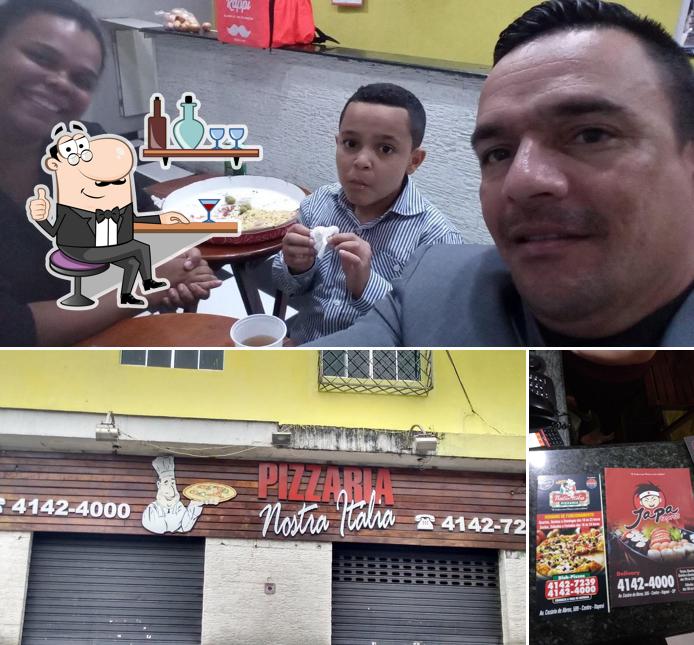 O interior do Pizzaria Nostra Itália