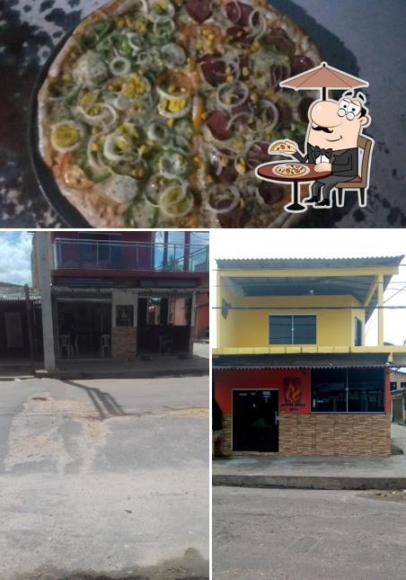 A foto do Restaurante e pizzaria chapa Grill’s exterior e pizza