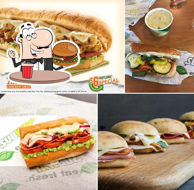 Order a burger at Subway