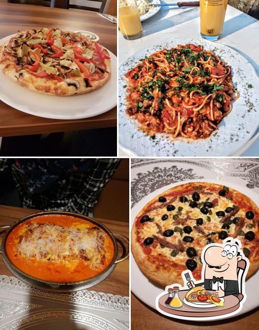 Try out pizza at La Taverna Pizzeria