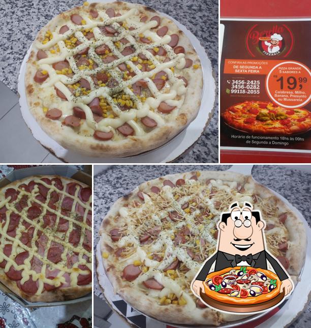 Peça diferentes variedades de pizza