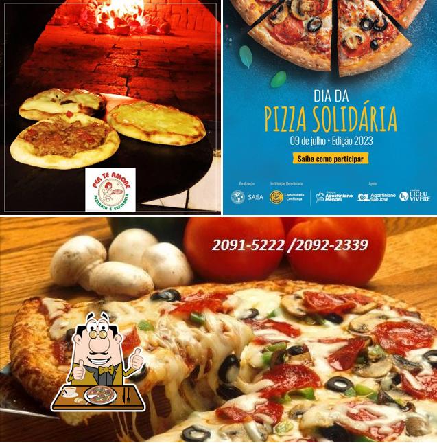 Escolha pizza no Per Te Amore Pizzaria e Esfiharia