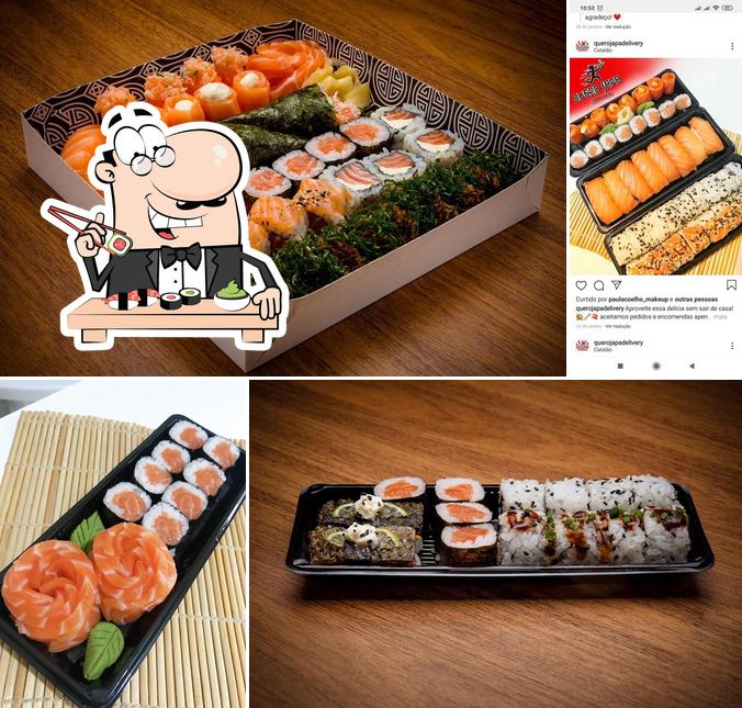 Experimente diferentes opções de sushi