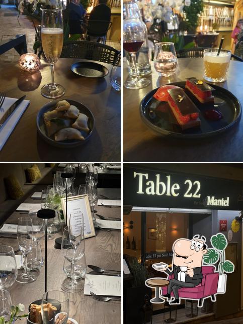 L'intérieur de Table 22 par Noël Mantel - Restaurant Cannes