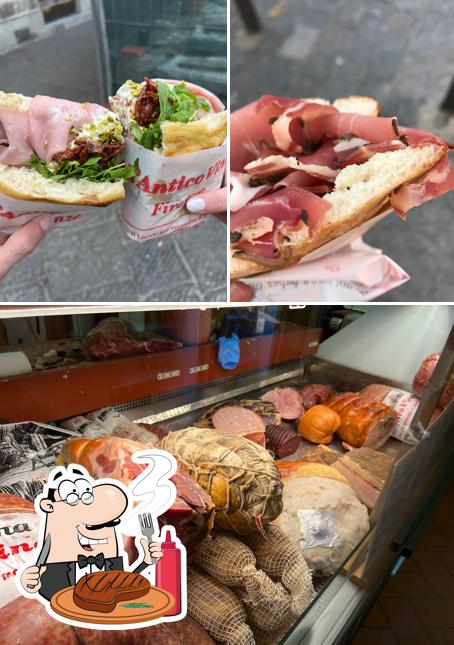 Prenditi i piatti di carne a All’Antico Vinaio