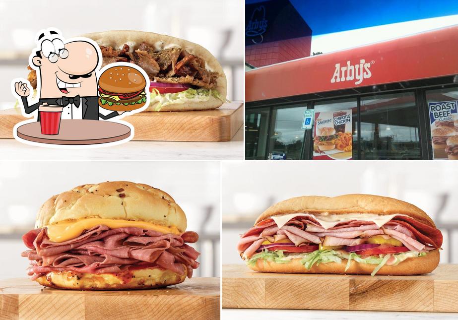 Order a burger at Arby's