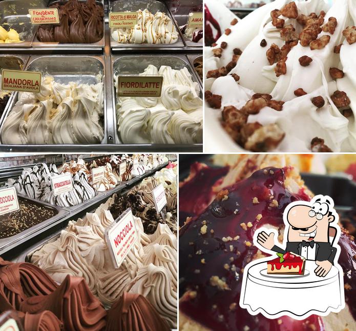 gelateria in Borc serve un'ampia selezione di dessert