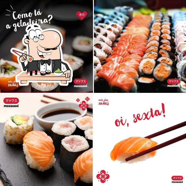 Escolha diferentes opções de sushi