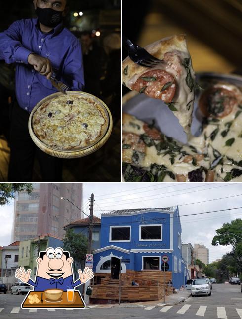 O Pizzaria Paulino se destaca pelo comida e exterior