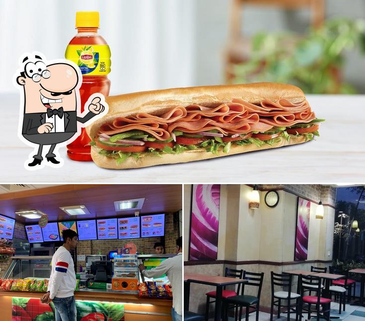 The photo of interior and food at Subway Uttorayon