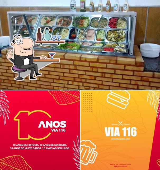 O interior do Restaurante Via 116