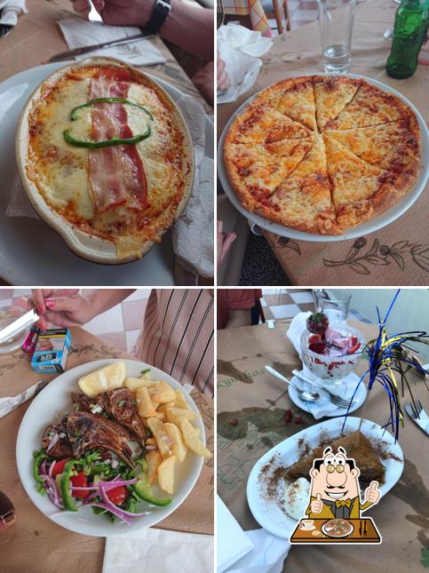 Get pizza at Vrysaki Taverna