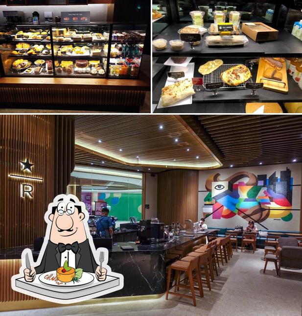 The picture of food and interior at Starbucks Reserve Assembly Ground