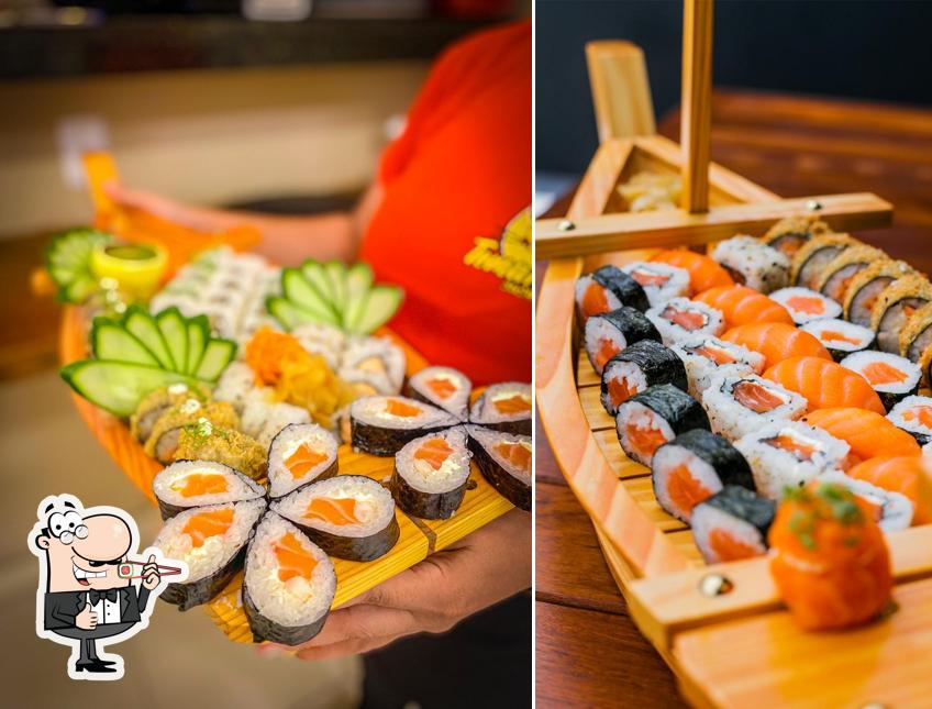 Rolos de sushi são disponibilizados no Temakeiro Sushi e Chapas