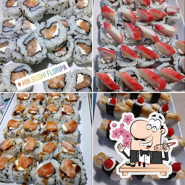 Peça diferentes opções de sushi