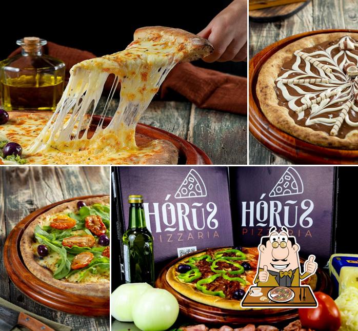 Peça pizza no Pizzaria Hórus