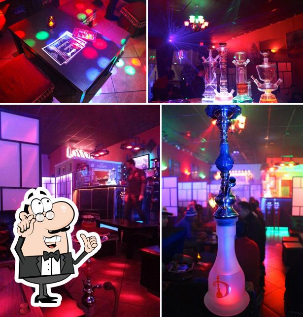The interior of 20/20 Hookah Lounge