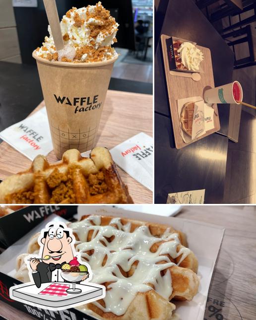 Waffle Factory sert une éventail de plats sucrés