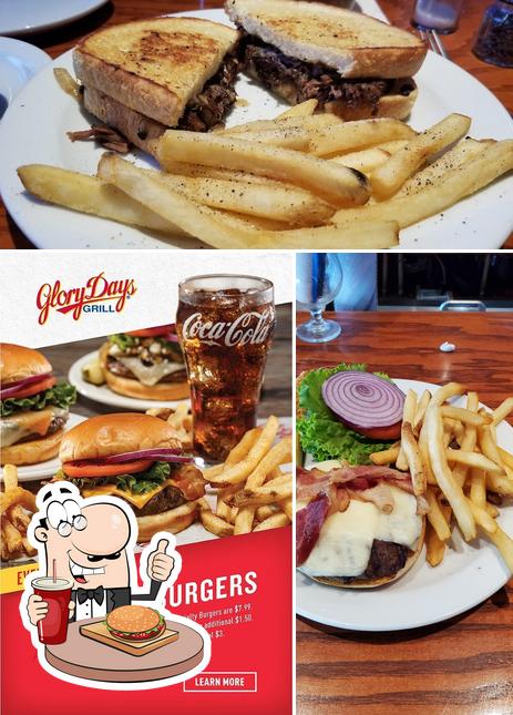 Order a burger at Glory Days Grill