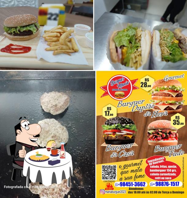 Hambúrguer em Burguer mania hambúrgueria