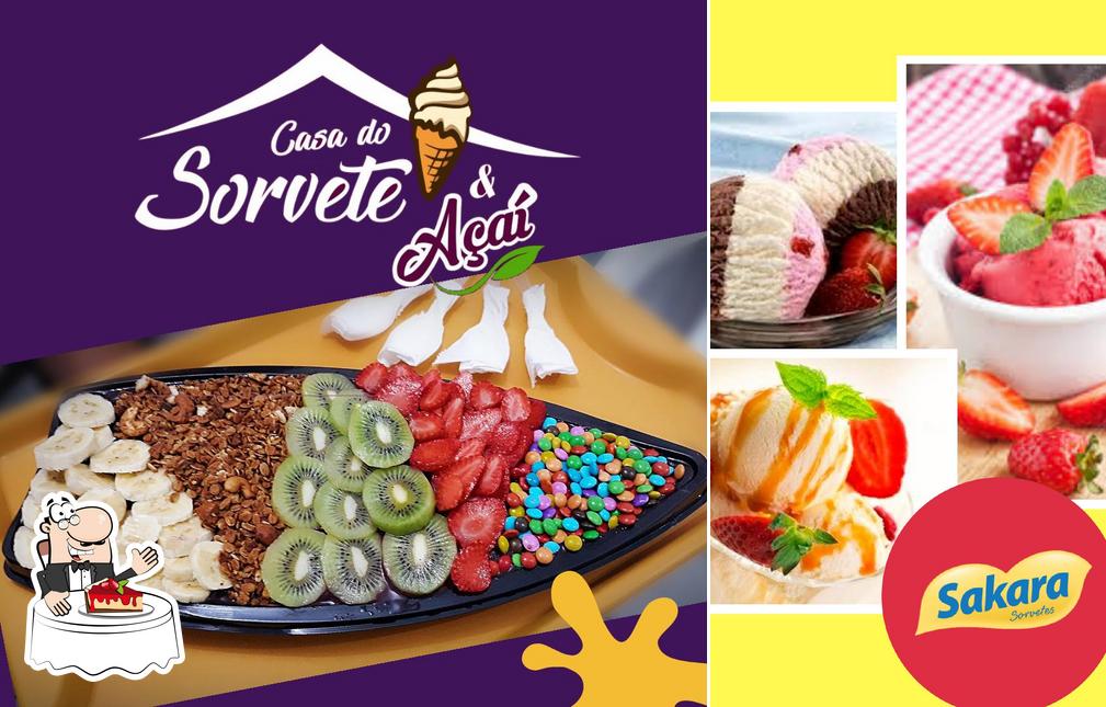 Casa do Sorvete e Açaí serve uma gama de pratos doces