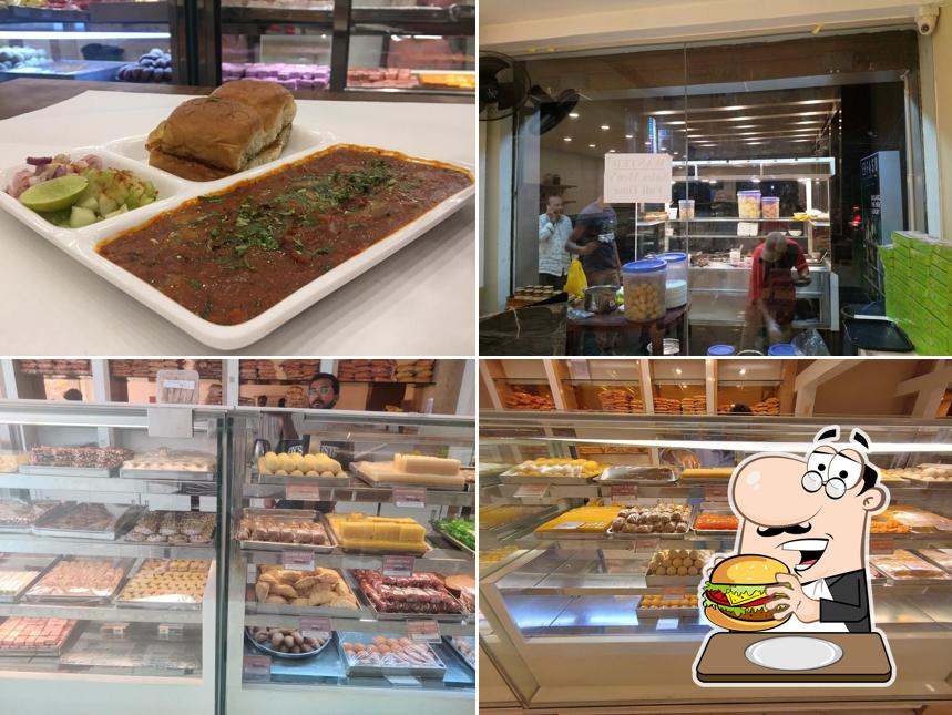 Order a burger at Gurumurthi Sweets