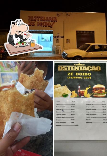 Entre diferentes coisas, comida e interior podem ser encontrados no Pastelaria Zé Doido