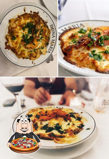 Escolha pizza no Dona Maria