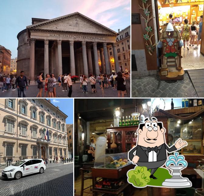 Goditi la vista dall'area esterna di Trattoria Antonio al Pantheon