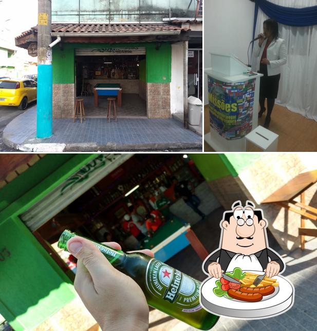 Confira a ilustração ilustrando comida e exterior no Recanto São Luiz