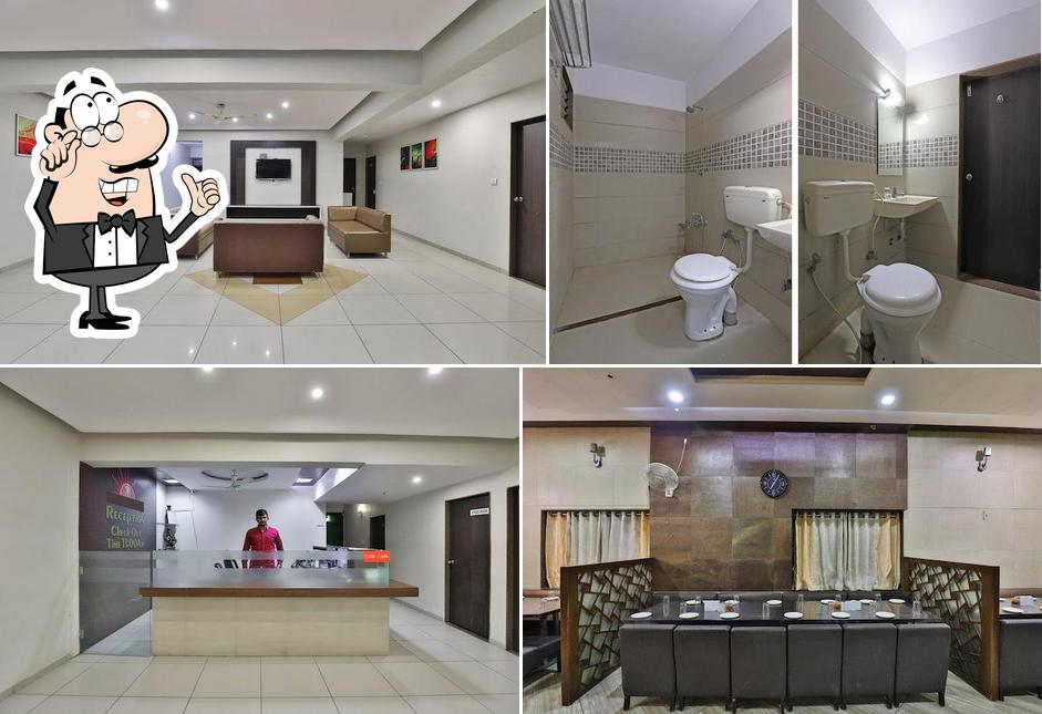 The interior of Ravi Raj Hotel