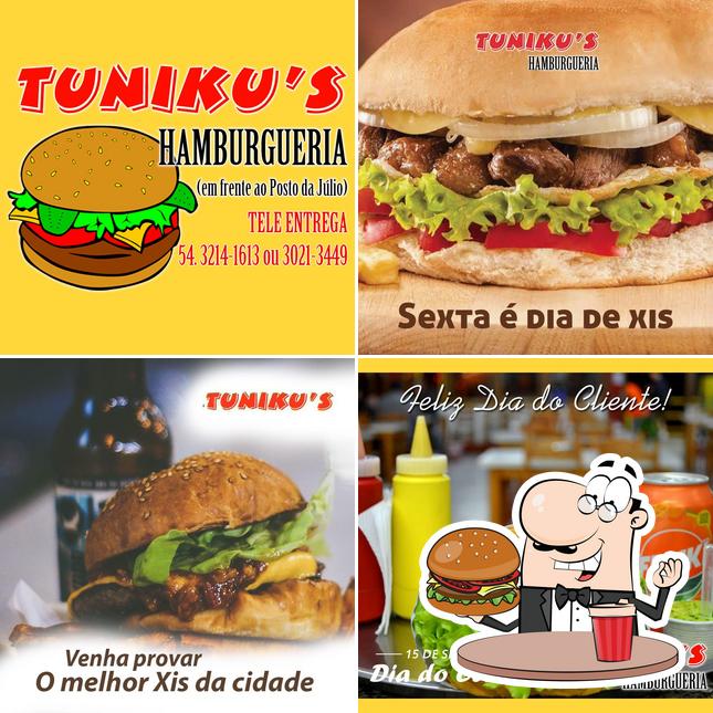 Os hambúrgueres do Tunikus Hamburgueria irão satisfazer diferentes gostos